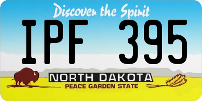 ND license plate IPF395
