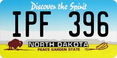 ND license plate IPF396