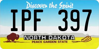 ND license plate IPF397