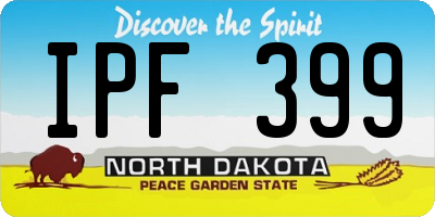 ND license plate IPF399