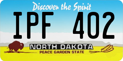 ND license plate IPF402