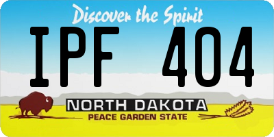 ND license plate IPF404