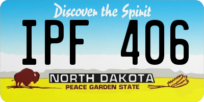 ND license plate IPF406