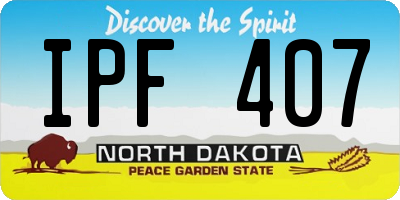 ND license plate IPF407