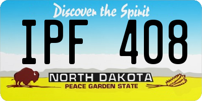 ND license plate IPF408