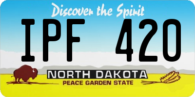 ND license plate IPF420