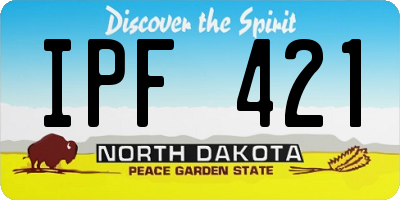 ND license plate IPF421