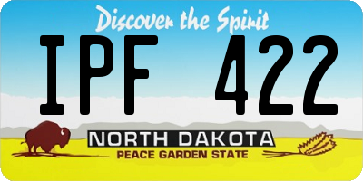 ND license plate IPF422