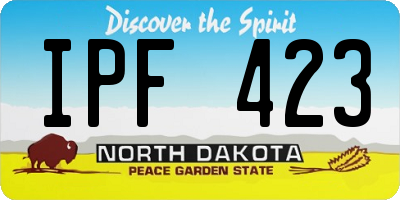 ND license plate IPF423