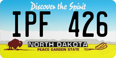 ND license plate IPF426