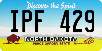ND license plate IPF429