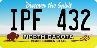 ND license plate IPF432
