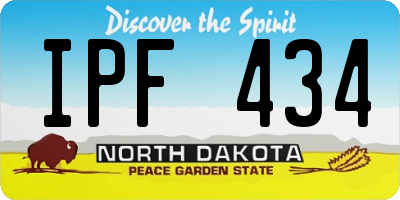 ND license plate IPF434