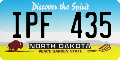 ND license plate IPF435