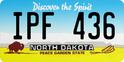 ND license plate IPF436