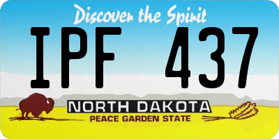ND license plate IPF437