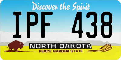ND license plate IPF438