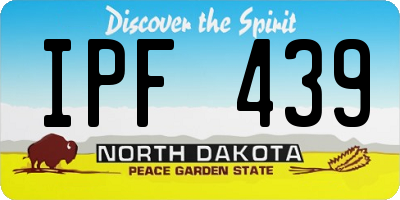 ND license plate IPF439