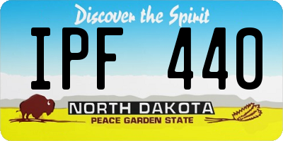 ND license plate IPF440