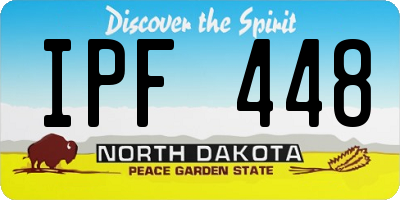 ND license plate IPF448