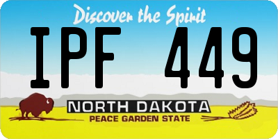 ND license plate IPF449