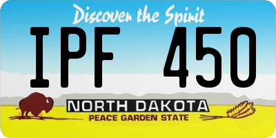 ND license plate IPF450