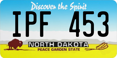 ND license plate IPF453