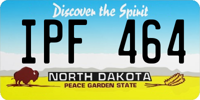 ND license plate IPF464