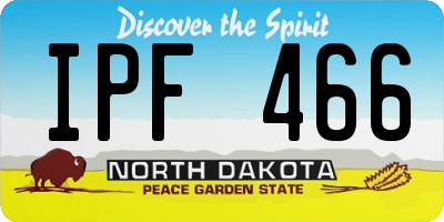 ND license plate IPF466