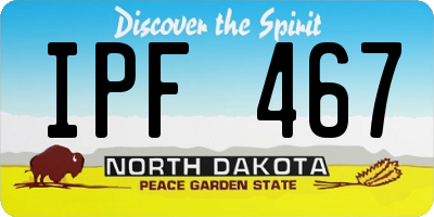 ND license plate IPF467