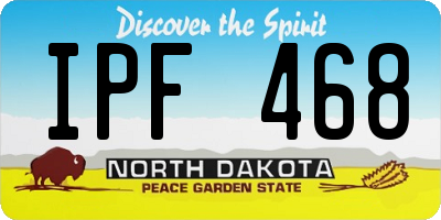 ND license plate IPF468