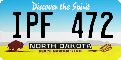 ND license plate IPF472