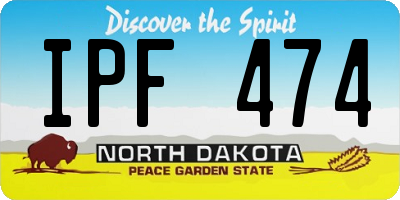 ND license plate IPF474