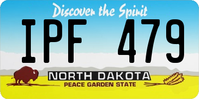 ND license plate IPF479