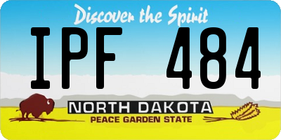 ND license plate IPF484