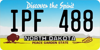 ND license plate IPF488