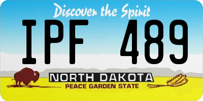 ND license plate IPF489