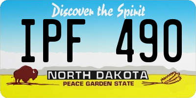 ND license plate IPF490