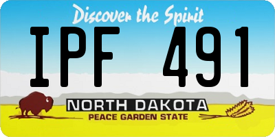 ND license plate IPF491