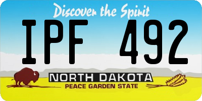ND license plate IPF492