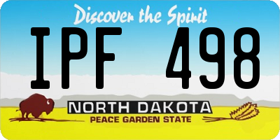 ND license plate IPF498