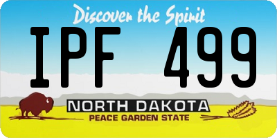 ND license plate IPF499