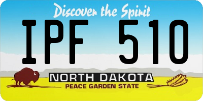 ND license plate IPF510