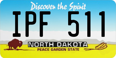 ND license plate IPF511