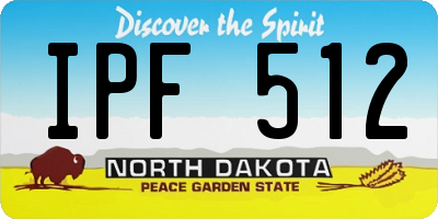 ND license plate IPF512