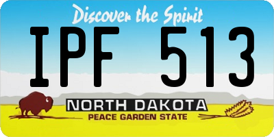 ND license plate IPF513