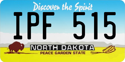 ND license plate IPF515