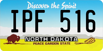 ND license plate IPF516