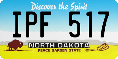 ND license plate IPF517