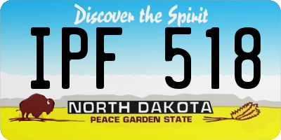ND license plate IPF518